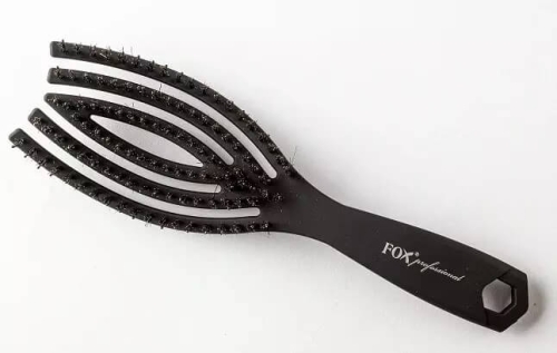 Fox flex brush black Szczotka do włosów dzik i nylon