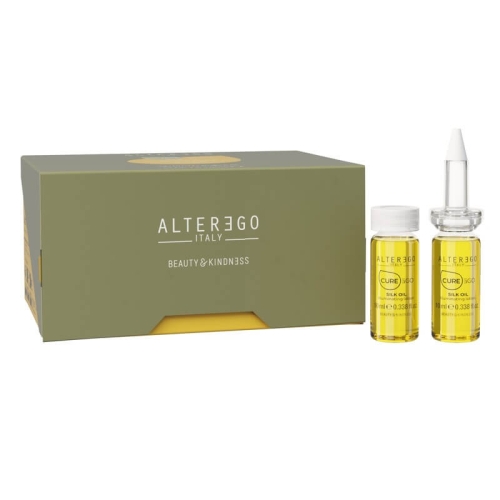 Alter ego cureego silk oil illuminating treatment Kuracja rozświetlająca do włosów bez spłukiwania 12x10ml 