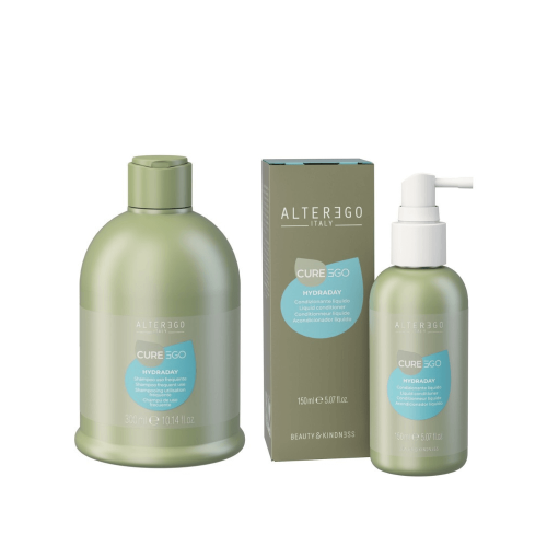 Alter ego cureego hydraday Zestaw nawilżający do włosów Szampon 300ml Odżywka w płynie 150ml