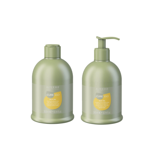 Alter ego cureego silk oil Zestaw wygładzający do włosów Szampon 300ml Odżywka 300ml
