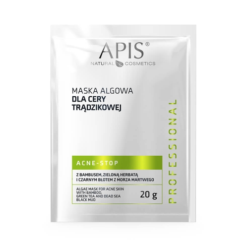 Apis acne-stop Maska algowa dla cery trądzikowej z bambusem i zieloną herbatą 20g