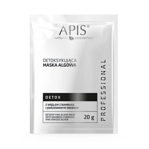Apis detox Detoksykująca maska algowa do twarzy z węglem z bambusa i jonizowanym srebrem 20g