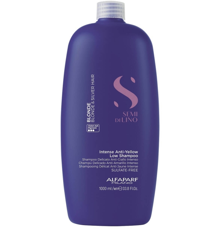 Alfaparf sdl anti-yellow Szampon fioletowy do włosów blond i siwych 1000ml