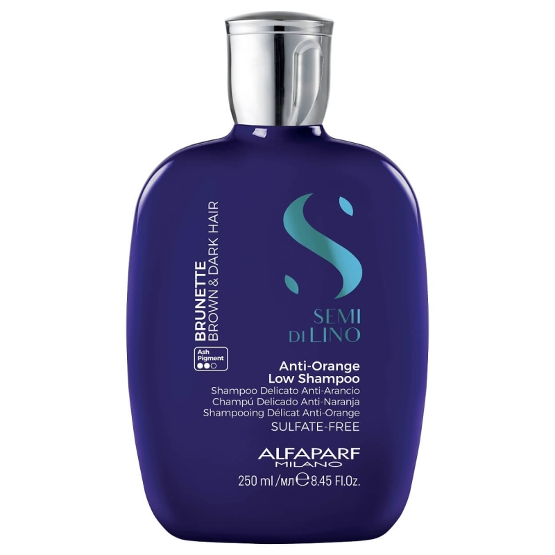 Alfaparf sdl anti-orange Szampon niebieski do włosów brązowych, kasztanowych i ciemniejszych 250ml