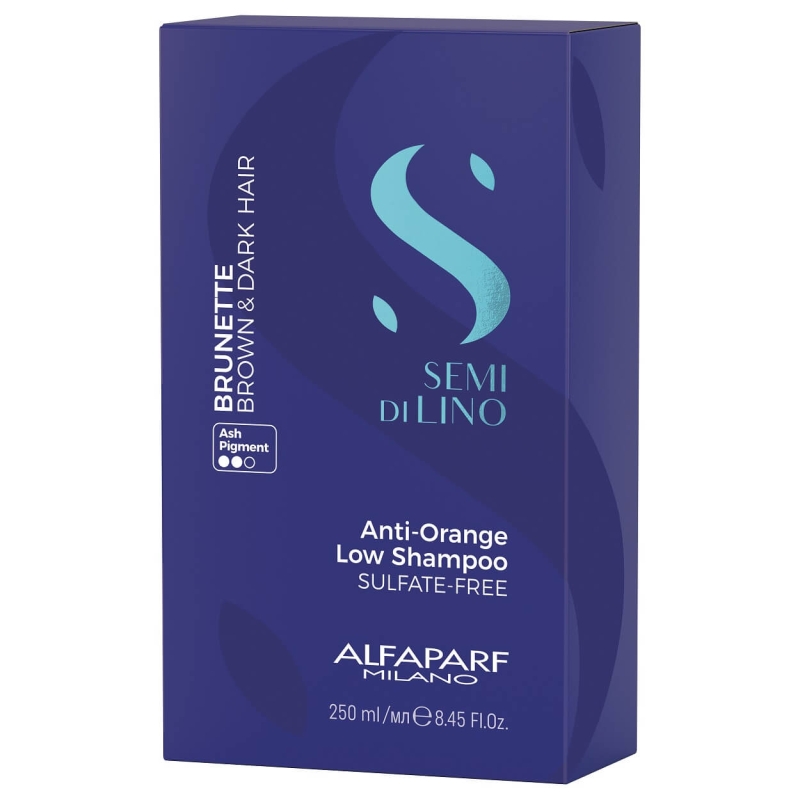 Alfaparf sdl anti-orange Szampon niebieski do włosów brązowych, kasztanowych i ciemniejszych 250ml