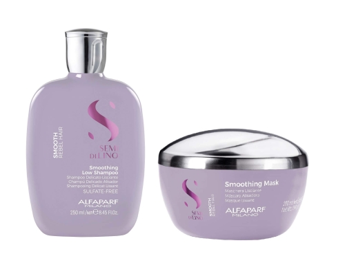 ALFAPARF SDL SMOOTH - Zestaw wygładzający do włosów Szampon 250ml + Maska 200ml 