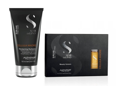 Alfaparf cellula madre Zestaw serum zwiększające objętość włosów 150ml i Ampułki Beauty genesis 12x13ml