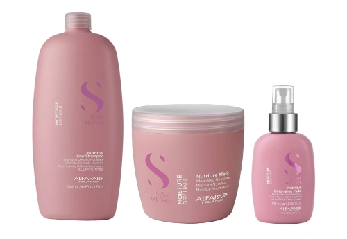 ALFAPARF SDL MOISTURE Nutritive szampon +  maska + fluid DUŻY ZESTAW nawilżający do włosów suchych