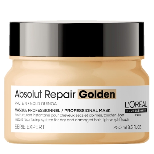 Loreal absolut repair gold Maska odbudowująca do włosów zniszczonych złota 500ml