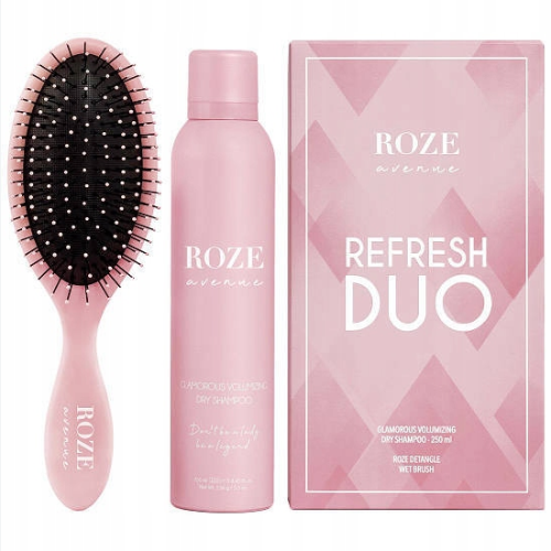 Roze avenue refresh duo box Zestaw Suchy szampon 250ml Szczotka do włosów