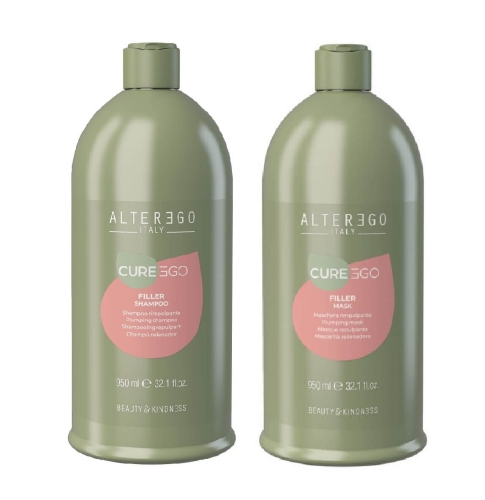 Alter ego cure ego filler Zestaw do włosów  szampon i maska 2x950ml
