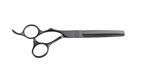 Olivia Garden Silkcut Black Matt PRO Degażówki fryzjerskie dla leworęcznych 6.35"