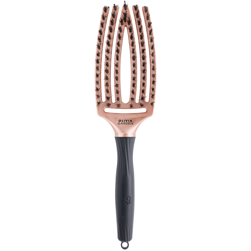 Olivia Garden finger brush trinity bronze Szczotka do włosów dzik i nylon miedziane złoto