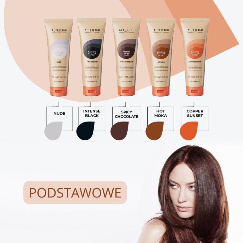 Alter ego passion mask hot moka Maska koloryzująca do włosów gorąca moka 250ml