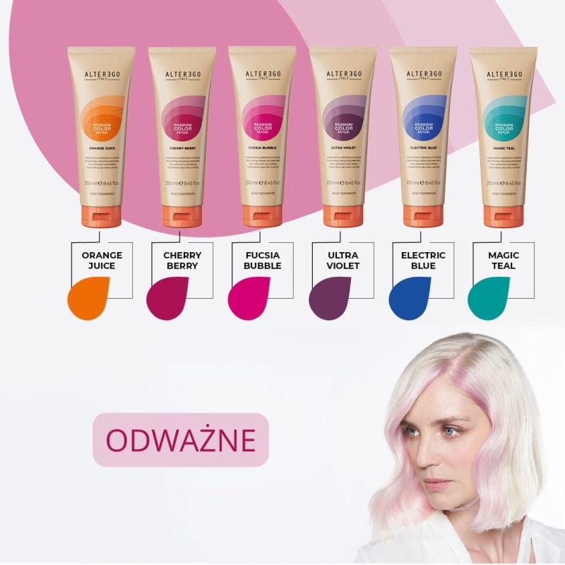 Alter ego passion mask orange juice Maska koloryzująca do włosów sok pomarańczowy 250ml
