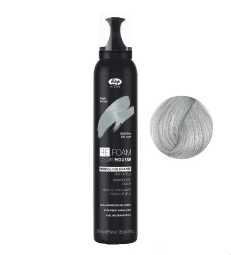 Lisap refoam Pianka koloryzująca do włosów stalowy 200ml
