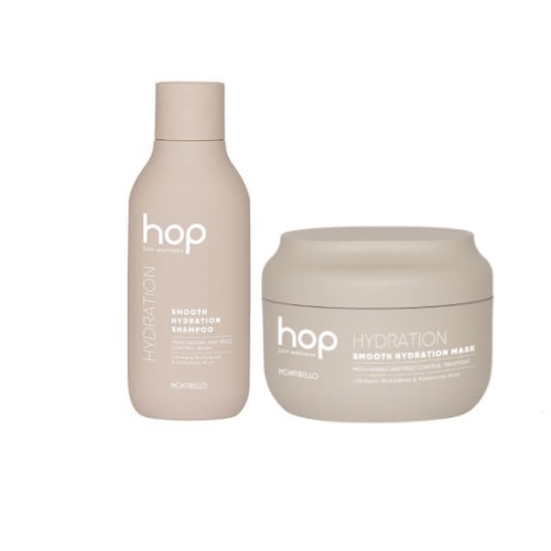 Montibello hop smooth hydration Zestaw nawilżający do włosów Szampon 300ml Maska 200ml