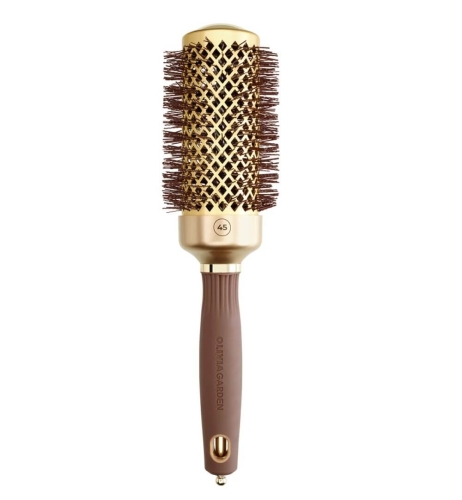 Olivia Garden blowout shine gold brown Szczotka do modelowania włosów 45mm