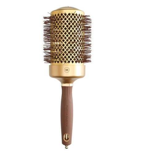 Olivia Garden blowout shine gold brown Szczotka do modelowania włosów 65mm