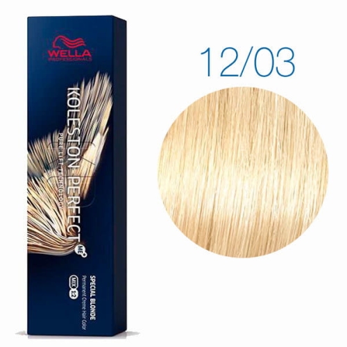 Wella koleston perfect me Farba do włosów 12/03 special naturalny blond złocisty 60ml