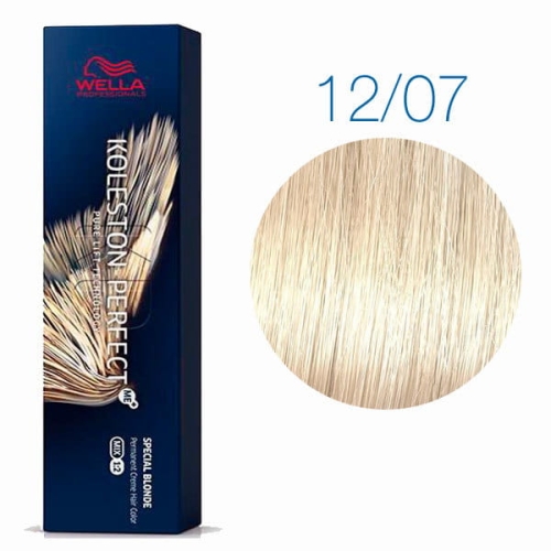 Wella koleston perfect me Farba do włosów 12/07 special naturalny blond brązowy 60ml