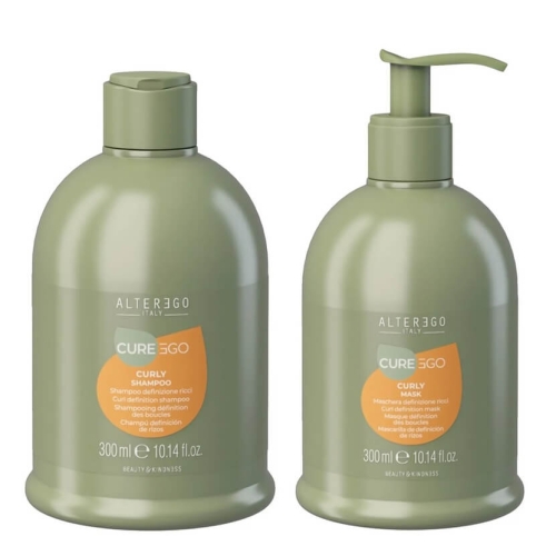 Alter ego cureego curly Zestaw do włosów kręconych i falowanych szampon 300ml maska 300ml