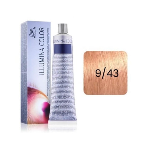 Wella illumina color  Farba brzoskwiniowa do włosów 60ml 9/43
