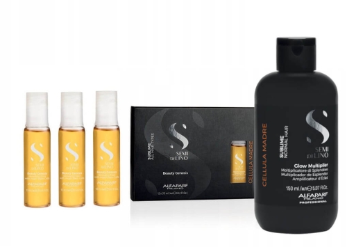 ALFAPARF SUBLIME - Cellula Madre ZESTAW nabłyszczający Multiplikator 150ml + ampułki 3x13ml Beauty Genesis