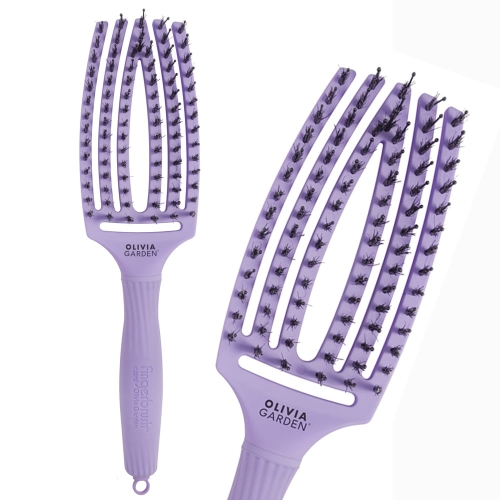 Olivia Garden fingerbrush combo lavender Szczotka do włosów dzik i nylon lawendowa