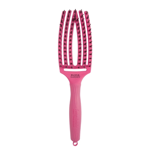 Olivia Garden fingerbrush combo hot pink Szczotka do włosów dzik i nylon różowa