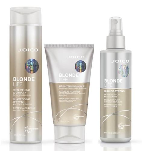 Joico blonde life Zestaw do włosów blond Szampon 300ml Maska 150ml Odżywka bez spłukiwania 200ml