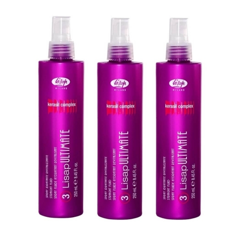 Lisap Ultimate Straight Fluid spray do prostowania włosów 3 x 250ml