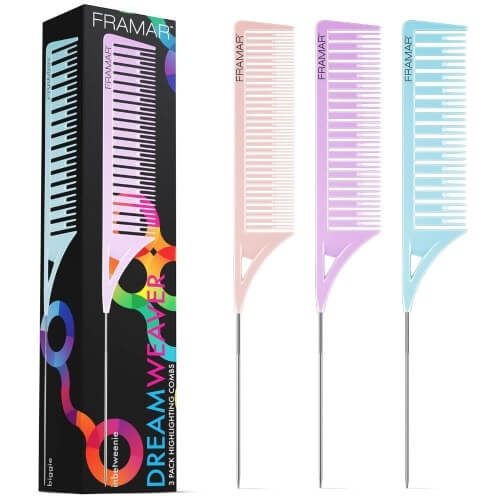 Framar dreamweaver combs pastel Grzebienie do pasemek 3 sztuki pastelowe