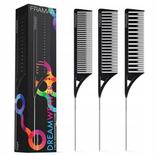 Framar dreamweaver combs Grzebienie do pasemek 3 sztuki czarne