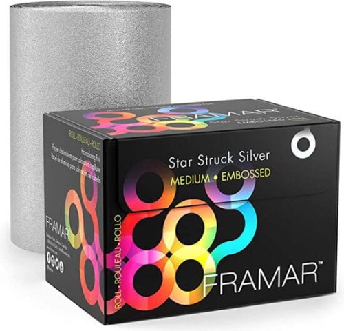 Framar star silver Folia aluminiowa ryflowana w rolce