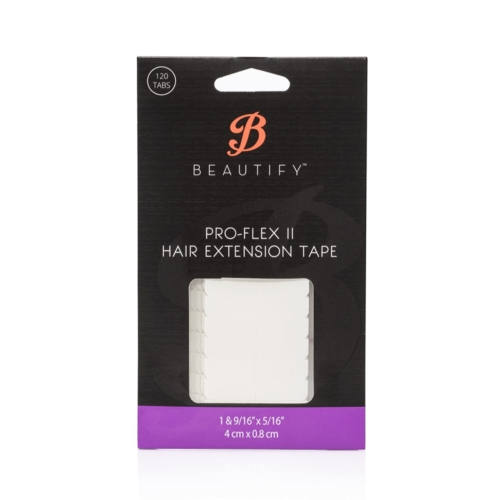 Beautify pro flex II Elastyczna taśma do przedłużania włosów w paskach 4cm x 0,8cm 120 sztuk