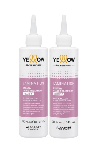 Yellow lamination keratin glass Zestaw do laminacji włosów 2x250 laminacja