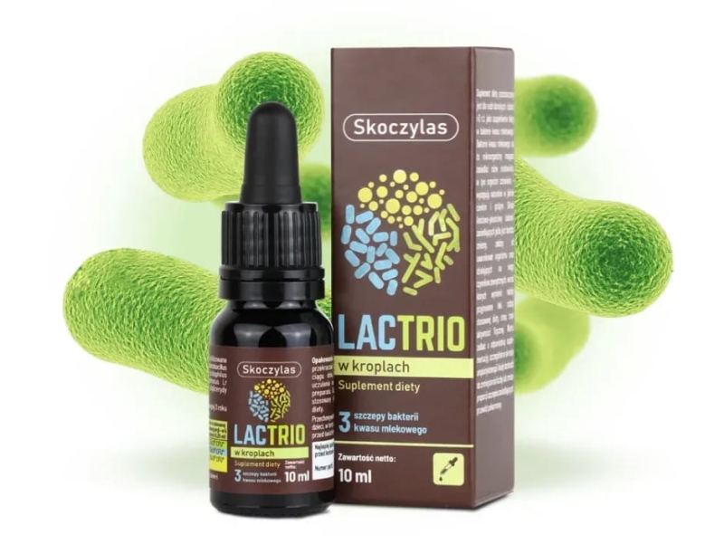 Skoczylas Lactrio, probiotyk w kroplach Suplement diety 10ml