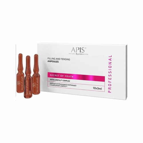 APIS Secret of Youth Koncentrat wypełniająco-napinający z kompleksem Linefill ampułki 10x3ml
