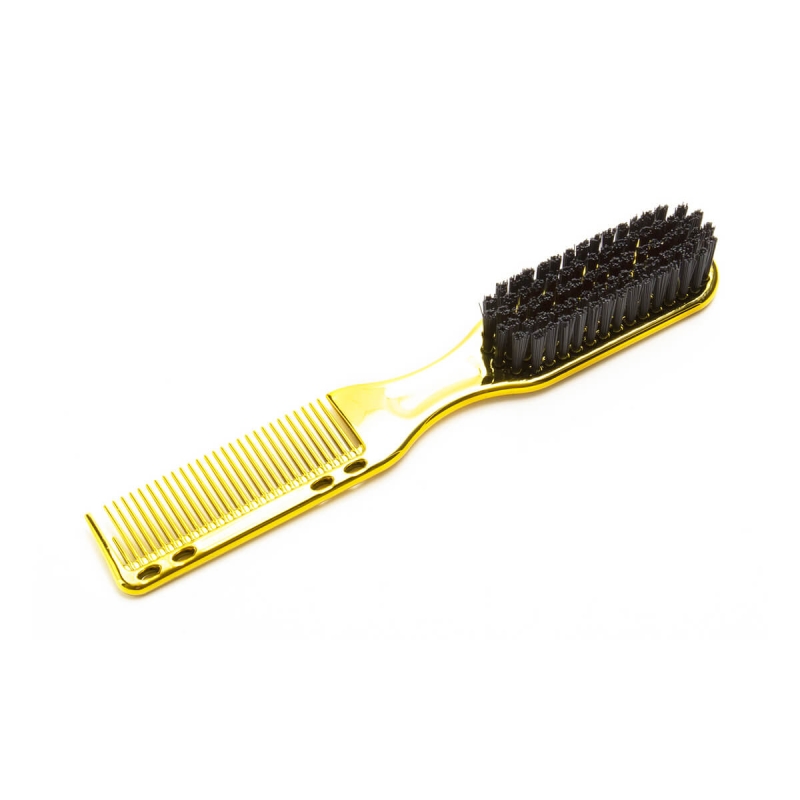 Fox barber expert Szczotka i grzebień do brody 2w1 złota.jpg