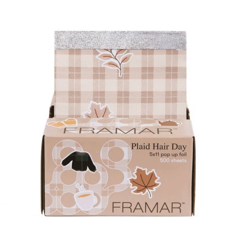 Framar plaid hair day Folia aluminiowa w paskach 500 sztuk