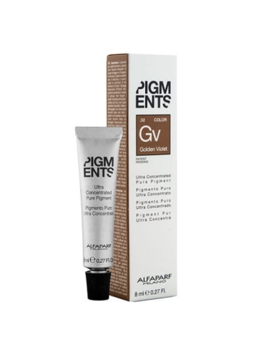 ALFAPARF PIGMENTS Gv GOLDEN VIOLET Złoto-fioletowy Pigment do farb 8ml outlet