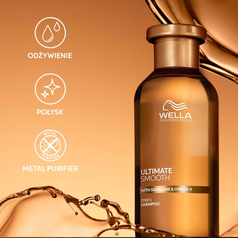 Wella ultimate smooth Szampon wygładzający do włosów suchych i puszących 250ml