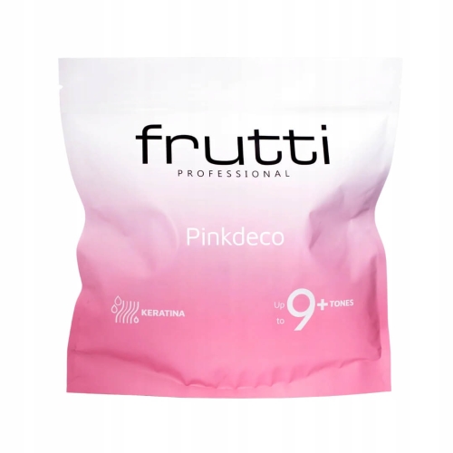 Frutti pinkdeco Rozjaśniacz 9 tonów z keratyną 500g Różowy rozjaśniacz