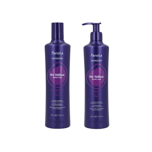 Fanola No Yellow Zestaw do blondu Fioletowy Szampon i Maska 2x 350ml