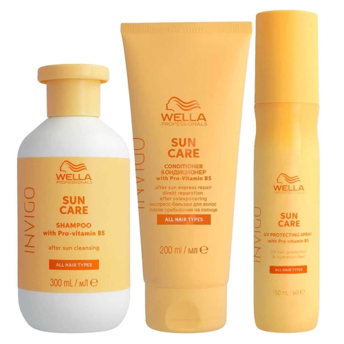 Wella invigo sun care Zestaw do włosów na słońce Szampon 300ml odżywka 200ml spray 150ml