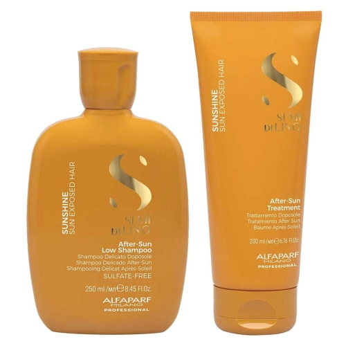 Alfaparf sdl sunshine Zestaw do włosów na słońce Szampon 250ml odżywka 200ml