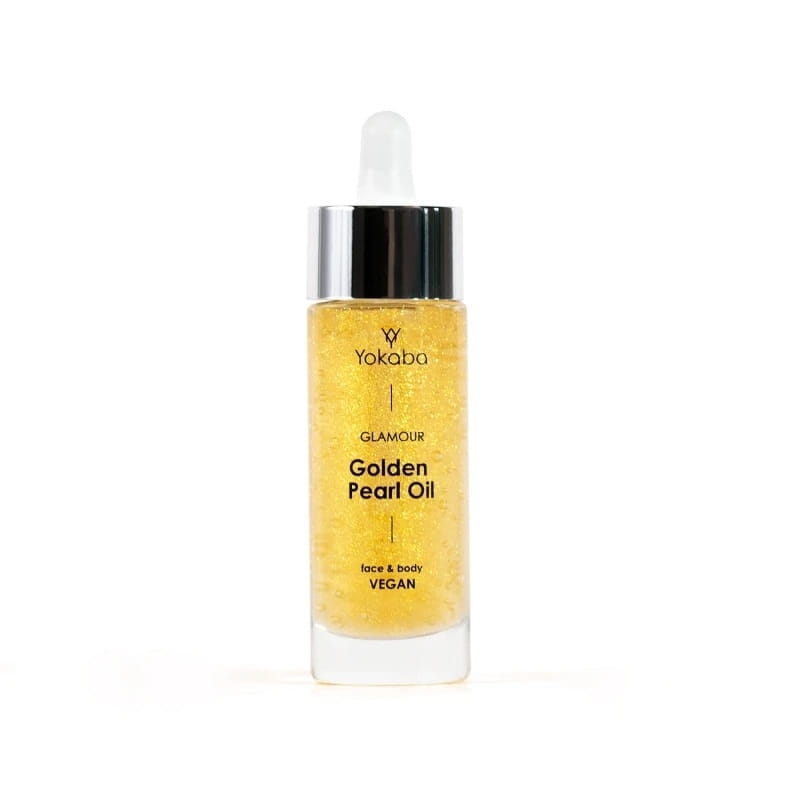 Yokaba glamour golden pearl oil face&body Olejek ze złotymi drobinkami do twarzy i ciała 30ml