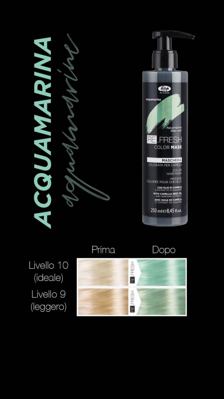 Lisap refresh aquamarine Maska koloryzująca do włosów 250ml.jpg