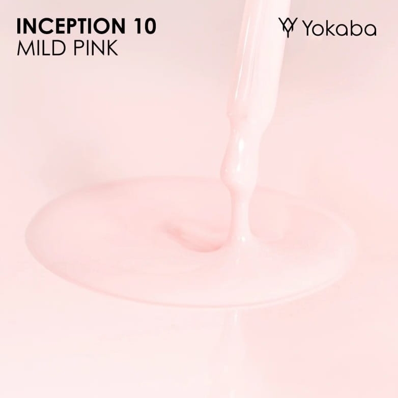 Yokaba inception Samopoziomujący żel do paznokci z pędzelkiem 10 mild pink 30ml